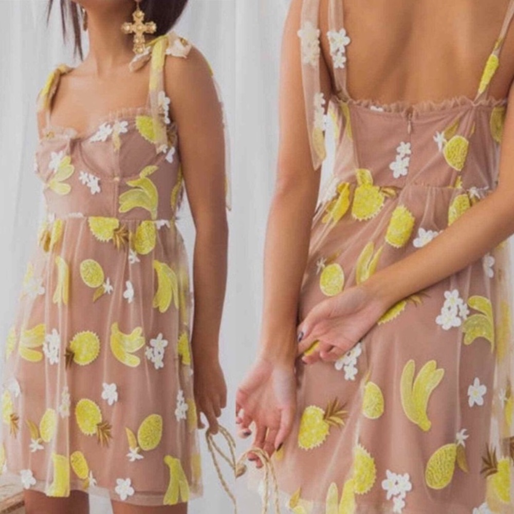 For Love & Lemons Fruitpunch Sequin Mini Dress